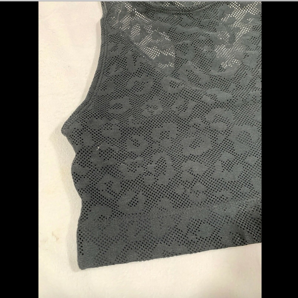 NEW Adam Selman Sport Leopard Racerback Mesh top - Picture 4 of 8